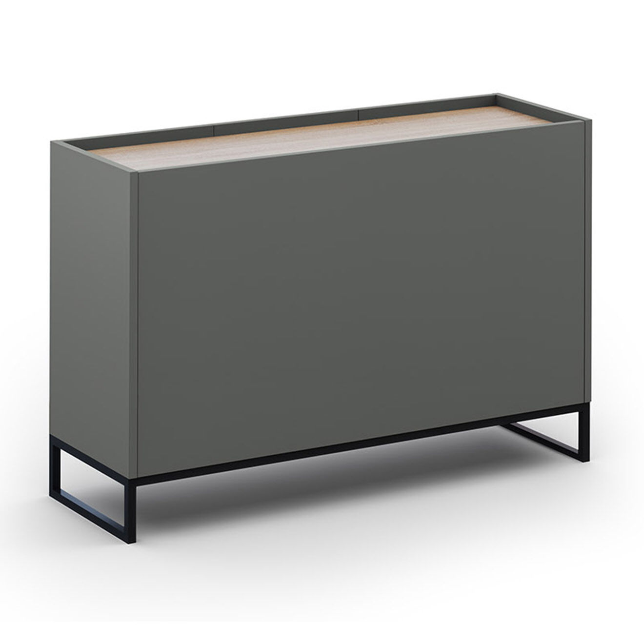 Windsor & Co Commode Helene gris/chêne naturel - 120x40x80 cm