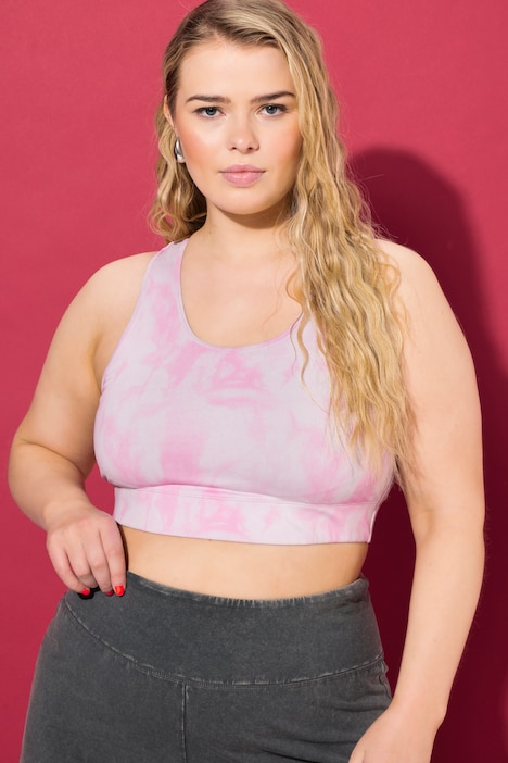 Sport-Bustier, Softcups, Batik-Print, Racerback
