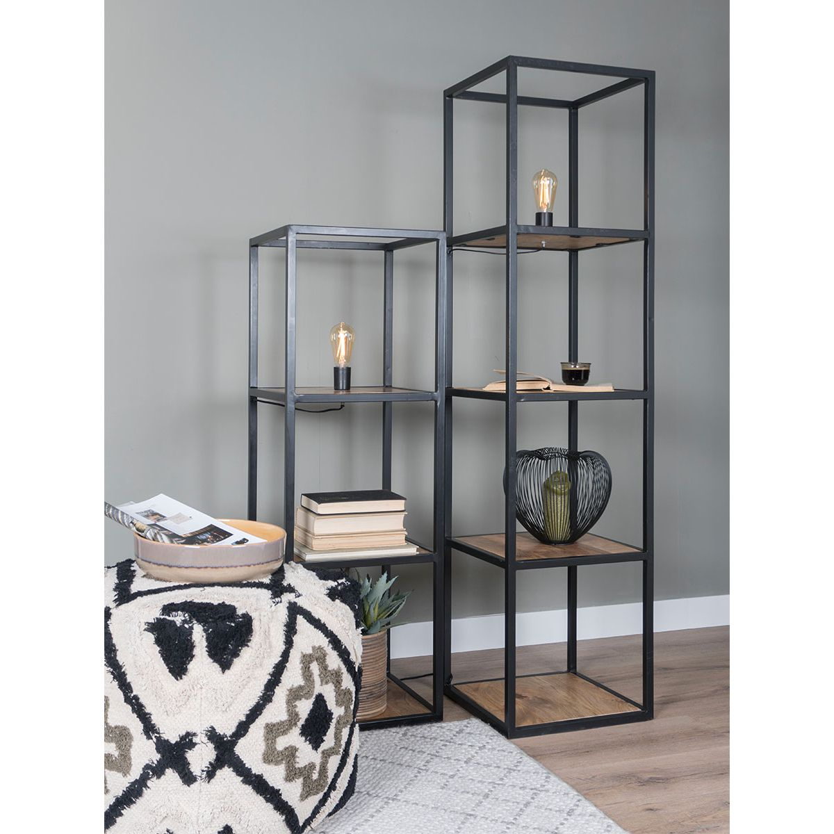 Vloerlamp Vintage Hout 120 cm