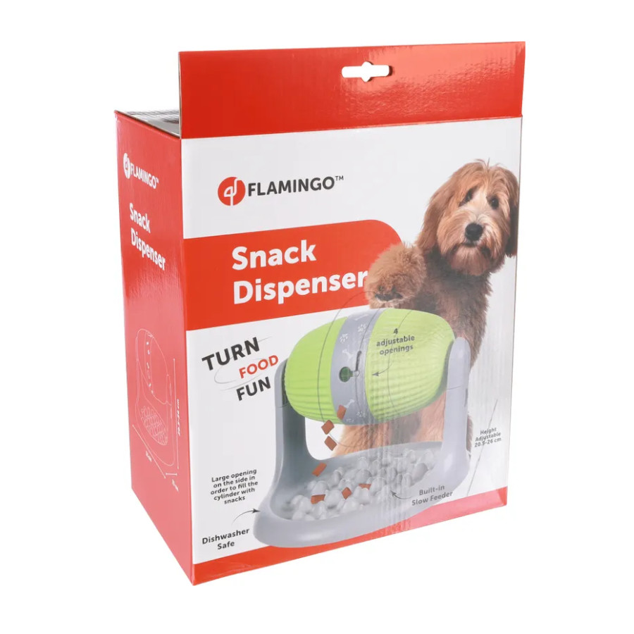 Dispensador de petiscos para animais de estimação em formato de flamingo