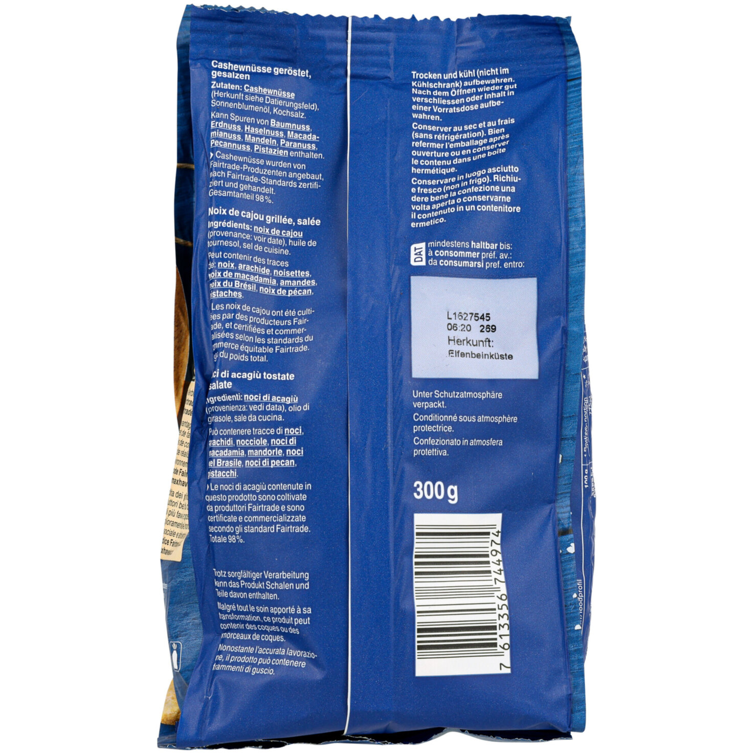 Fairtrade Cashews gesalzen