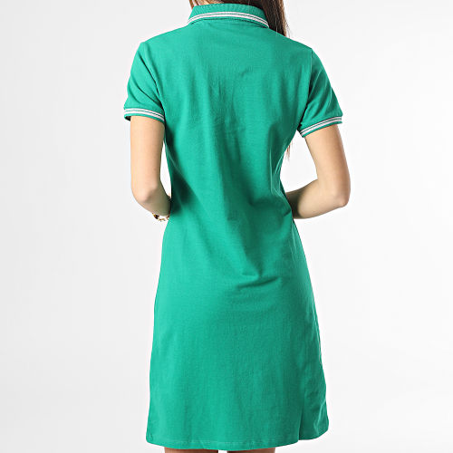 Robe Polo Manches Courtes Femme Julix Vert Argenté