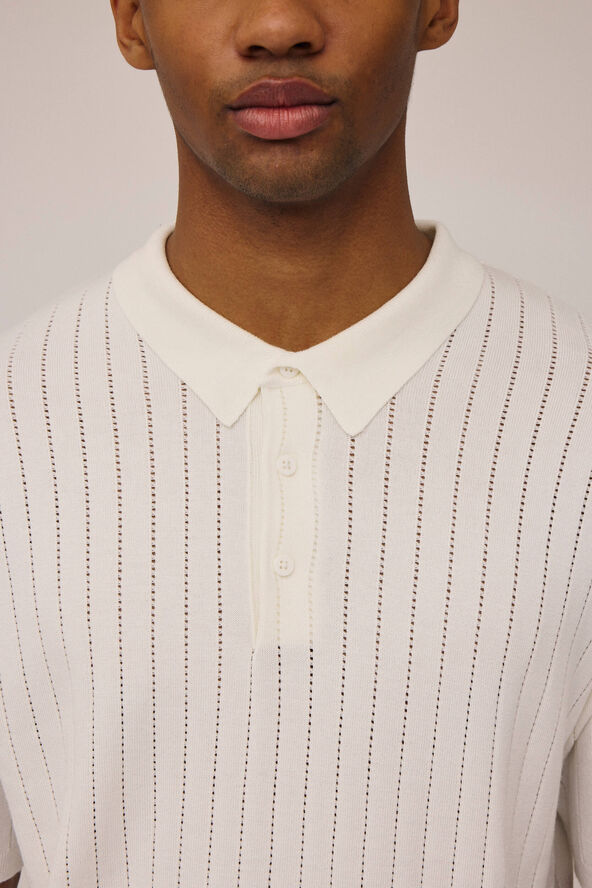 Magasin du Nord Collection Fabro 1 knit polo - EcoVero Off white