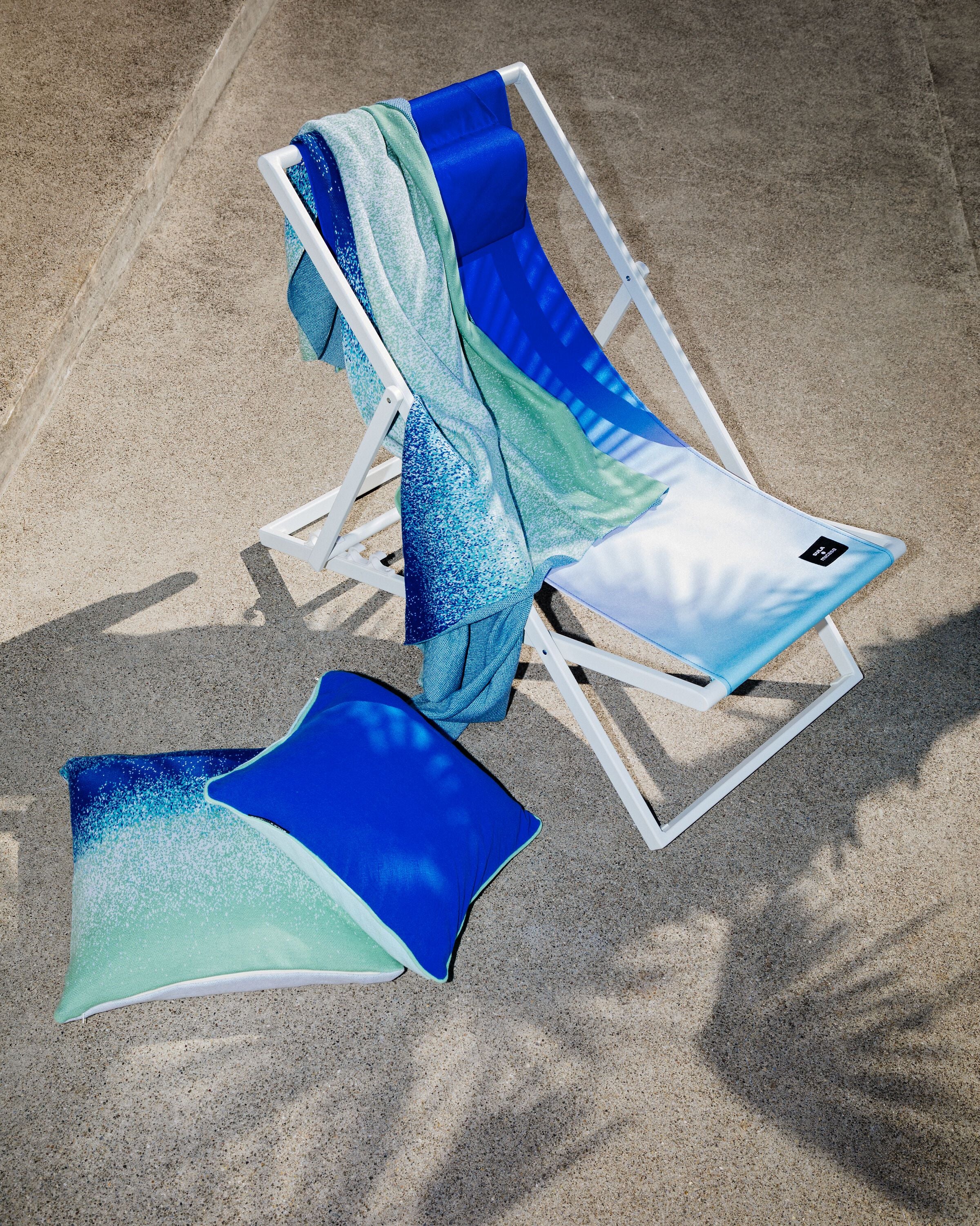 SE SOLE Zierkissen - Blau / B: 45.0 cm x H: 45.0 cm