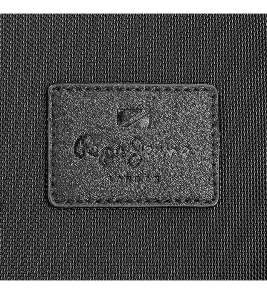 Bolsa de ombro média Pepe Jeans Sander, preta