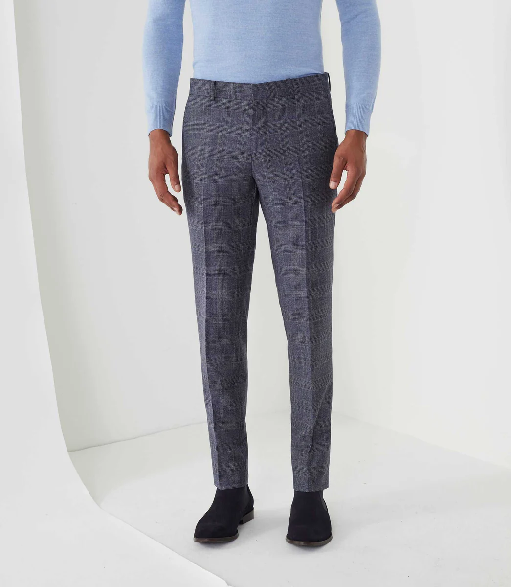 Pantalon ville Prince de Galles bleu 