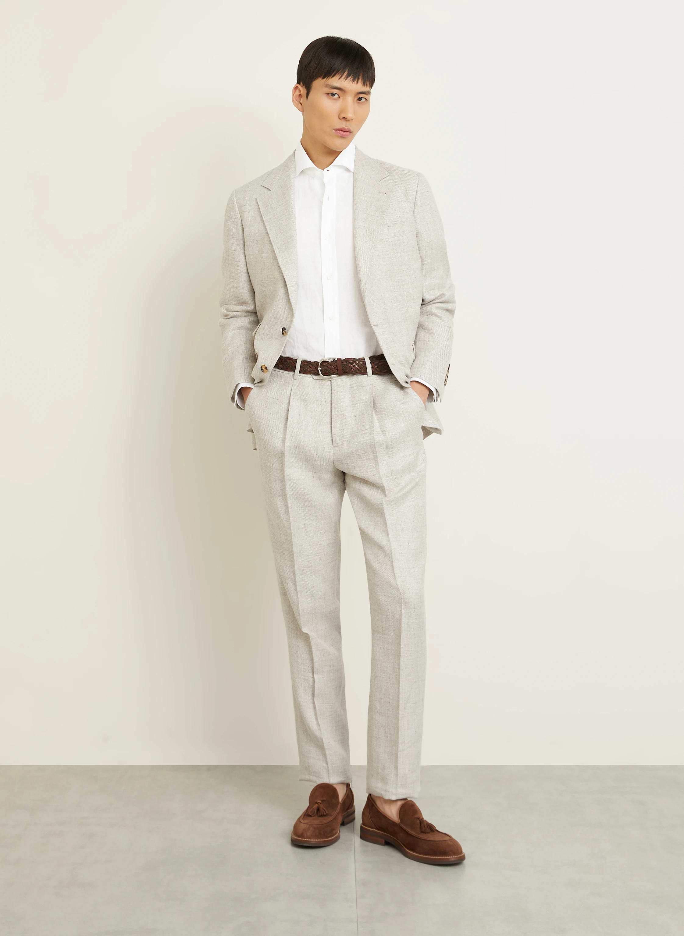 BRUNELLO CUCINELLI Leinenhemd Basic Fit