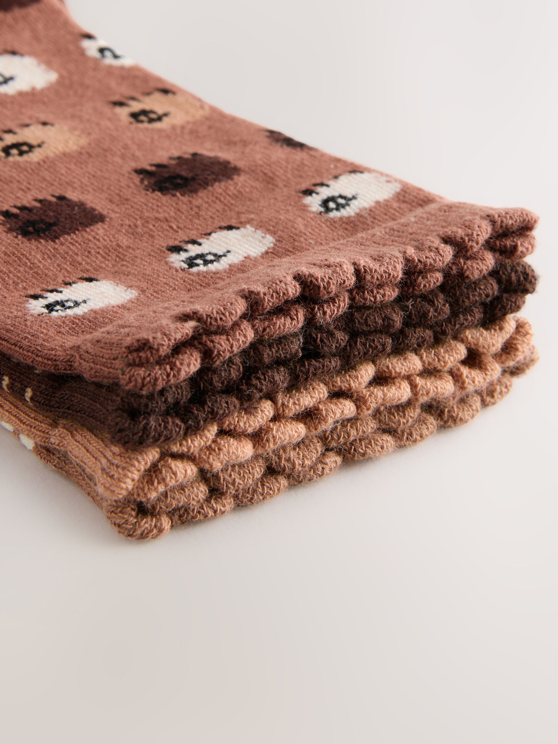 Neutral Check Sheep - Set van 4 paar enkelsokken