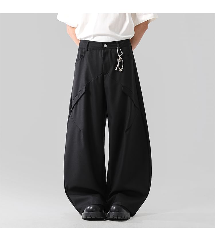 VEAZ - Hoge taille effen wijde broek