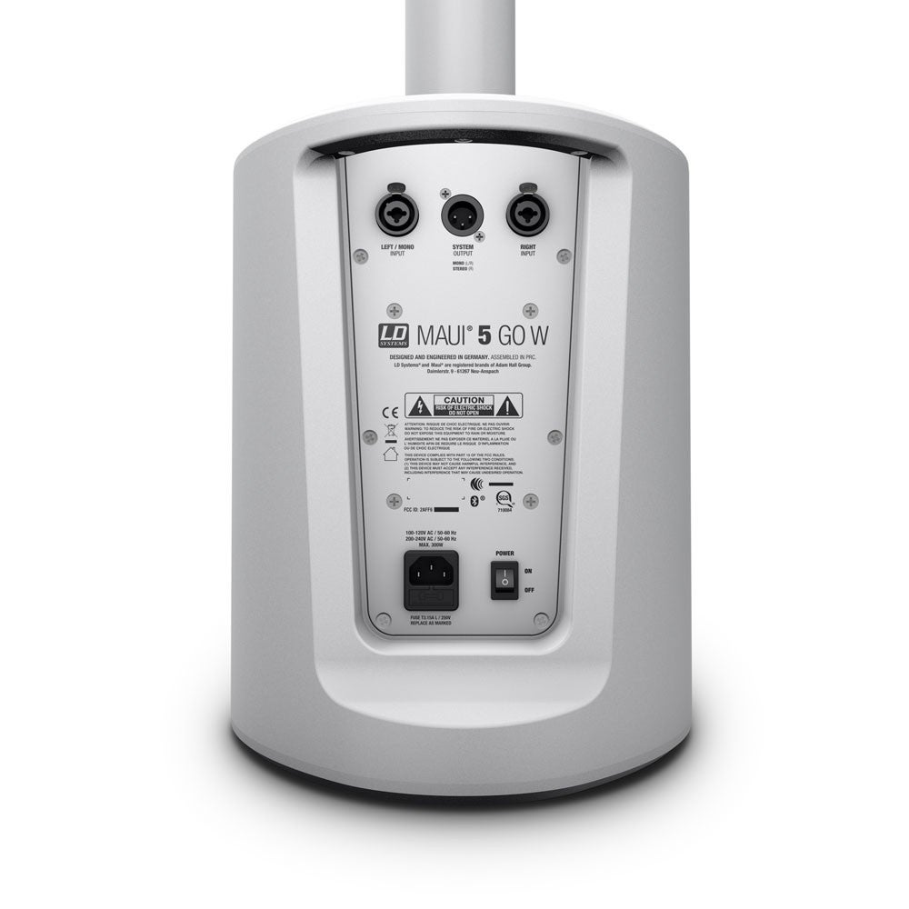 LD Systems MAUI 5 GO mobiel column PA-systeem op accu wit