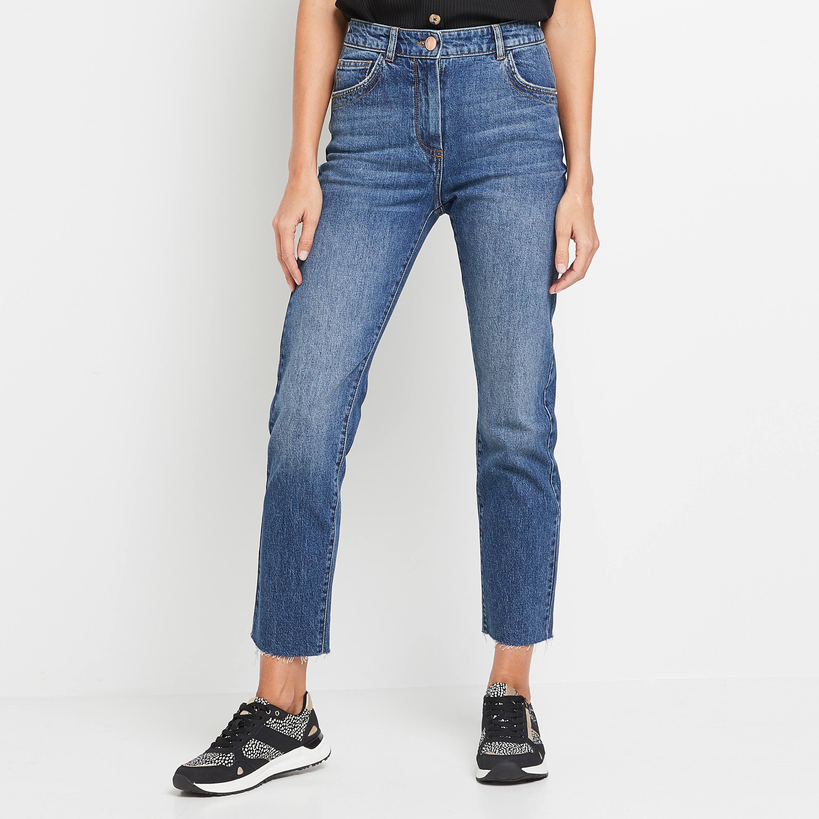 Jean droit raccourci JOKARI femme - DARK STONE