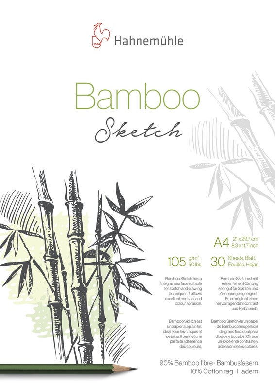 Hahnemühle papier Bamboo Sketch, DIN A 4, 105 g/m²