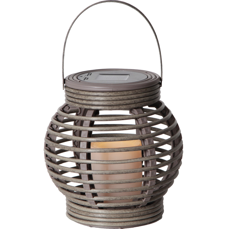 Star Trading Solar-Laterne Rotang, braun