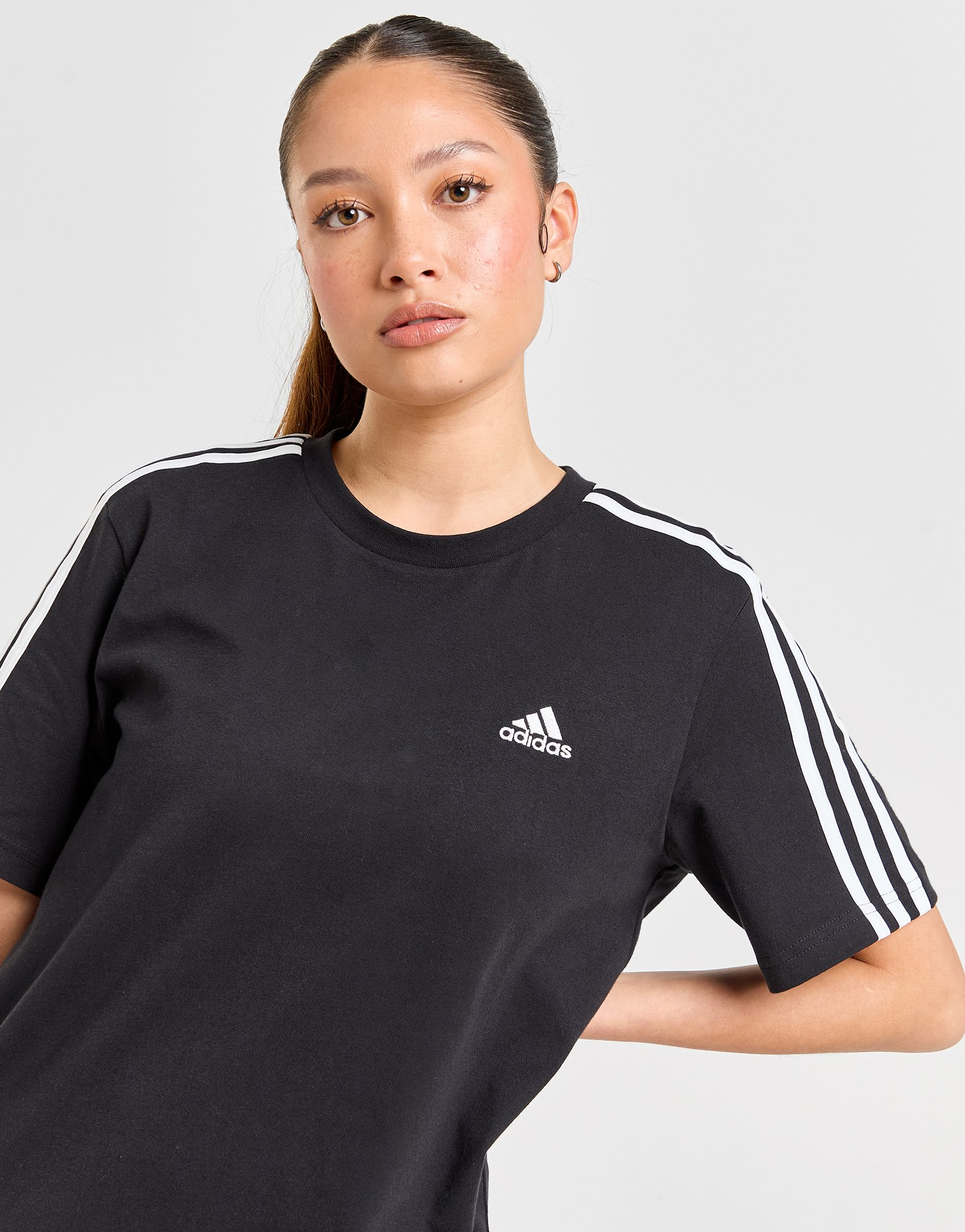 adidas Robe t-shirt en jersey coupe boyfriend Essentials 3-Stripes
