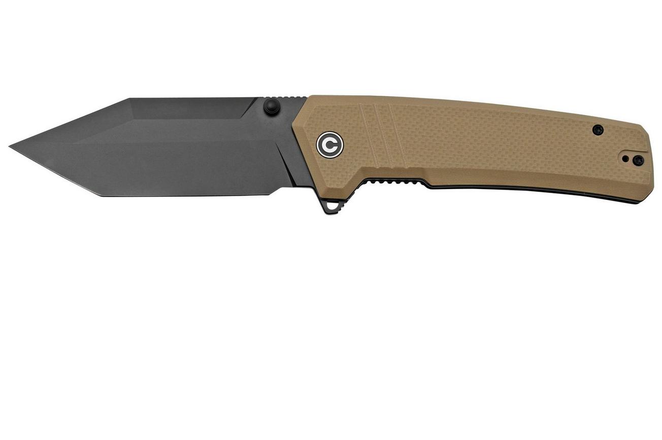 CIVIVI Bhaltair C23024-2 Tan Coarse G10, Black Blade, zakmes