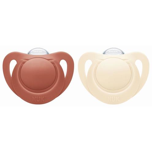 2 sucettes For Nature silicone 18-36m - Rouge - NUK