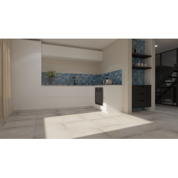 Wandtegel Fermo glanzend 12,5 cm x 12,5 cm keramiek blauw 0,587 m²