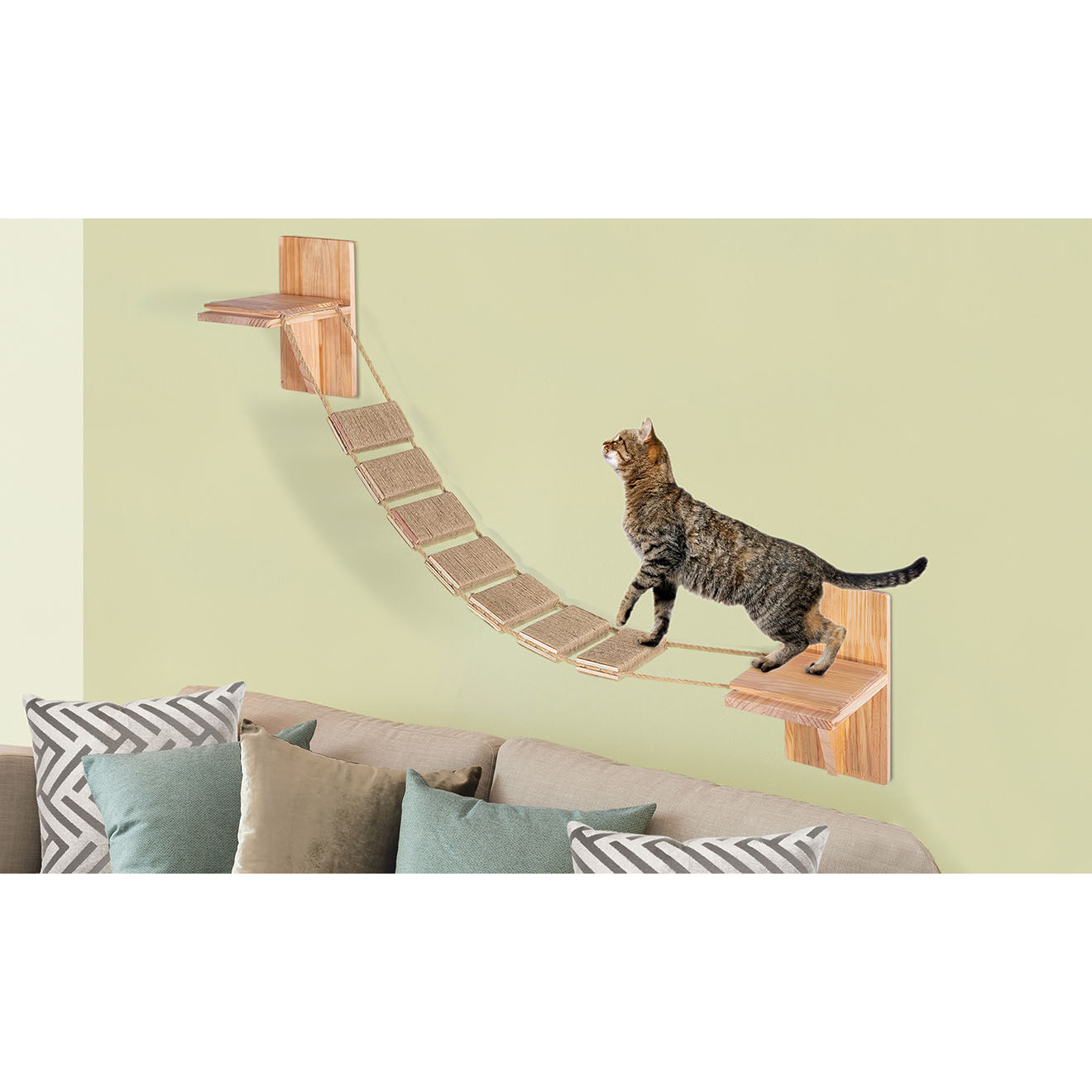 Pratik Garden Escalier Mural pour Chat bois
