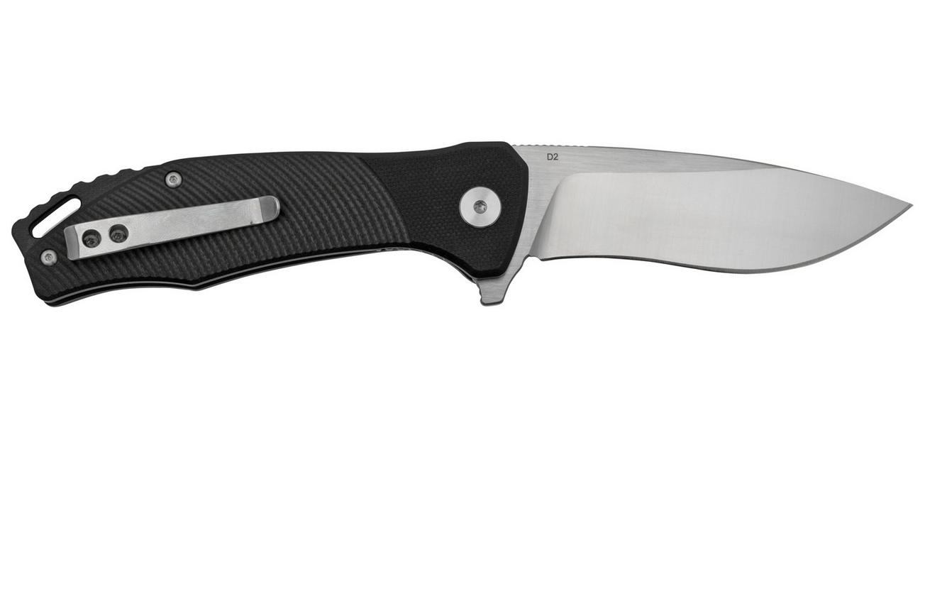 QSP Knife Raven QS122-C1 Black G10, Satin, zakmes