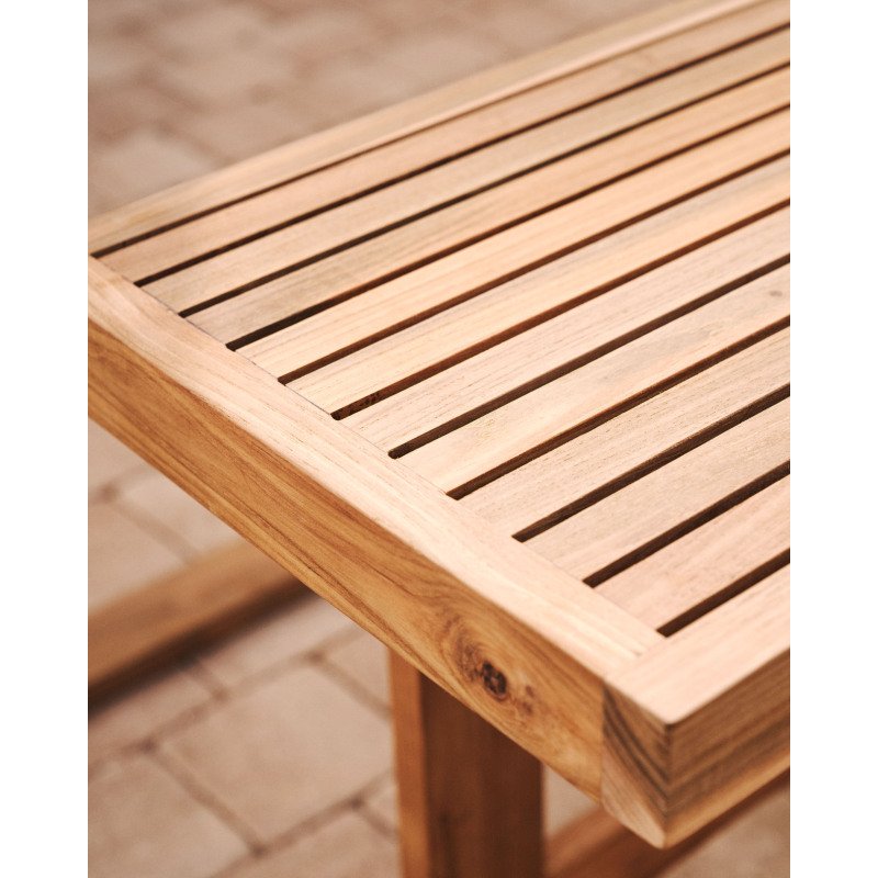 Banc Canadell - bois de teck massif recyclé - L 130 x P 35 X H 71 cm