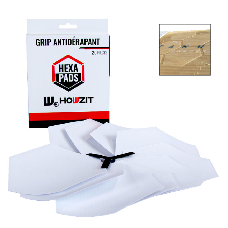 Grip de traction SURF antidérapant Hexapads Howzit - 20 pcs