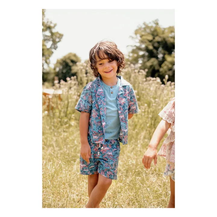 Louise Misha Chemise Alov Voile de Coton | Bleu