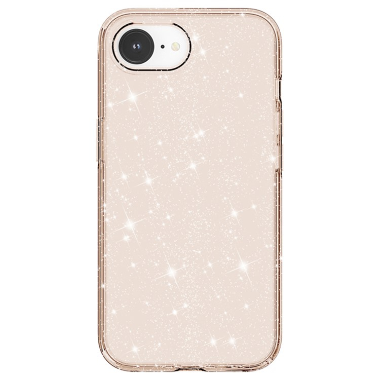 iPhone 16e Hybrid Hardcase Schutzhülle im Glitzer Design - Gold / Transparent