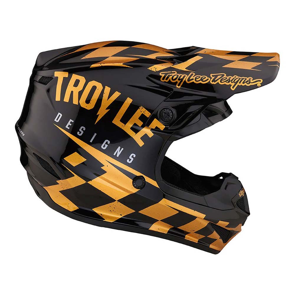 Troy Lee Designs - Casque enfant SE4 Polyacrylite Raceshop Youth Noir / Or