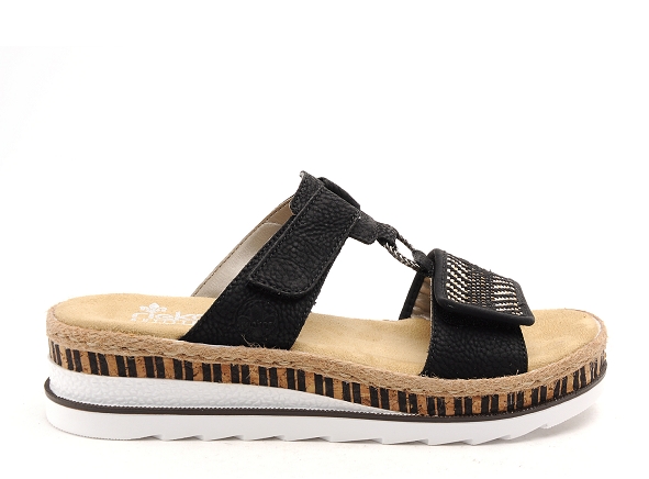 Rieker mules et sabots plats femme v7947 noir
