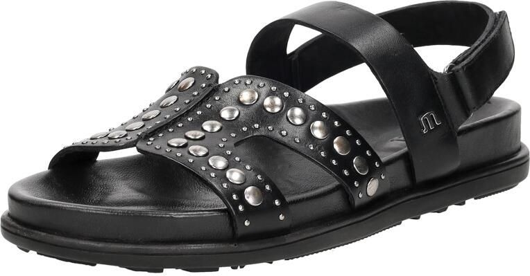 Maruti Dames Platte sandalen Elora Zwart Leer