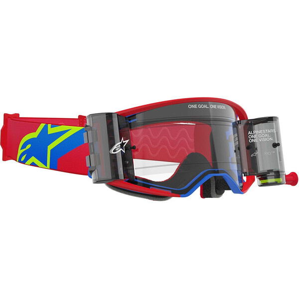 Alpinestars - Masque Supertech Corp Roll-Off Rouge / Jaune fluo / Bleu