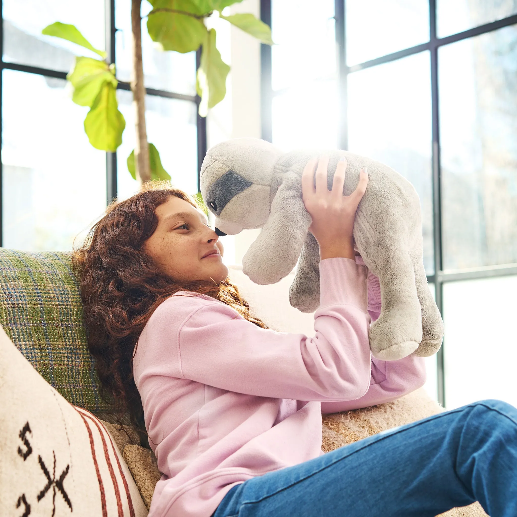 Hugimals Peluche Lourde 2kg - Sam le Paresseux