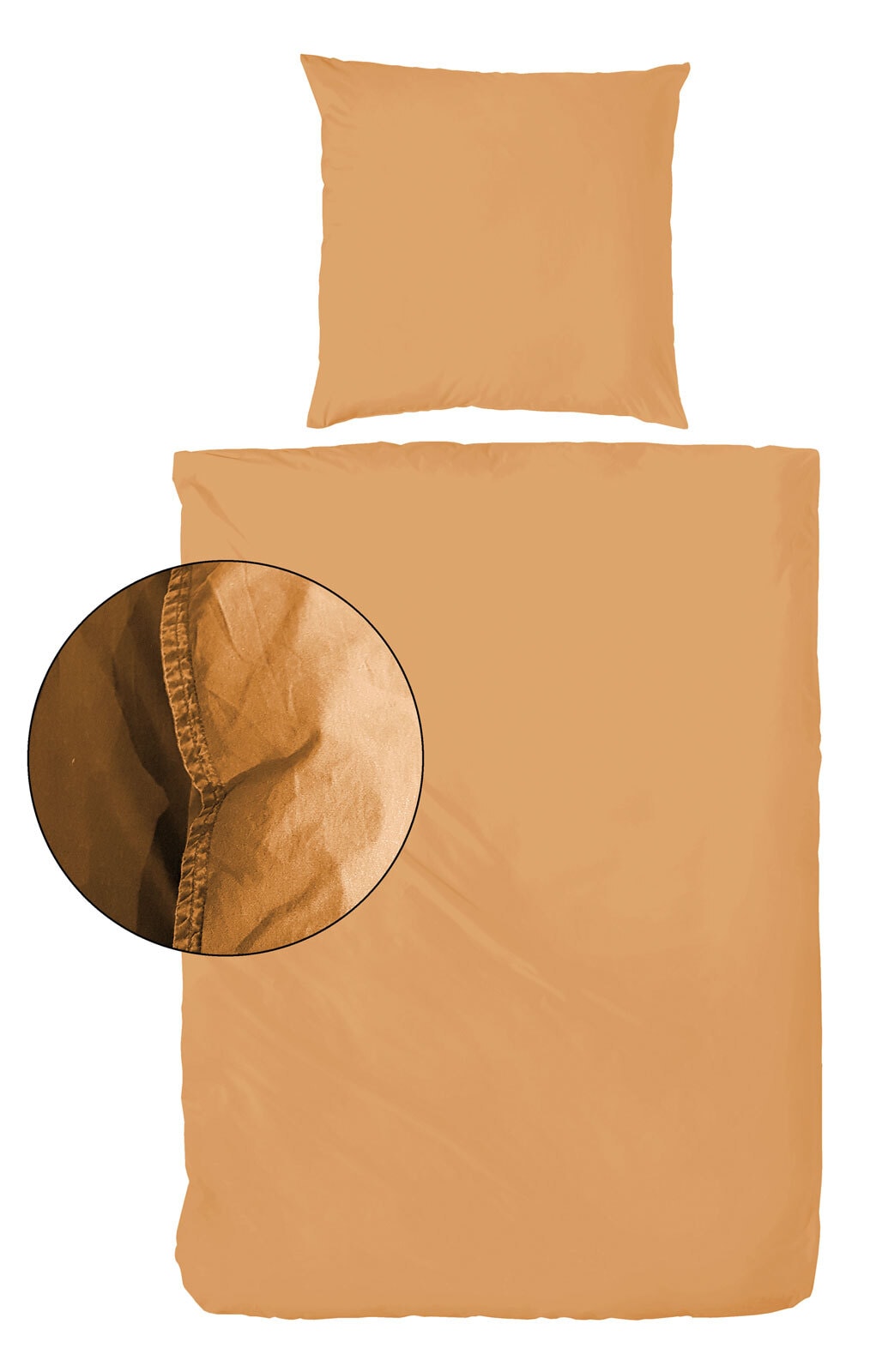 Hahn Renforcé-Bettwäsche Stonewashed 135 x 200 cm leinen