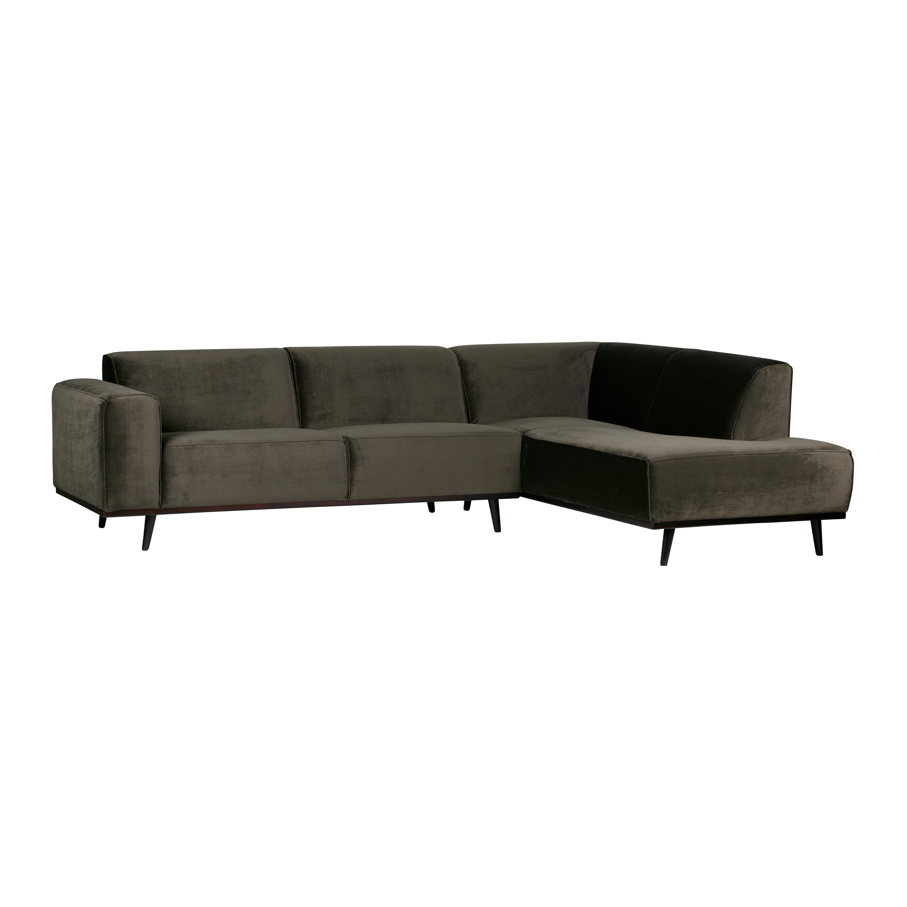 WOOOD Statement Hoekbank Rechts - Fluweel - Warm Green