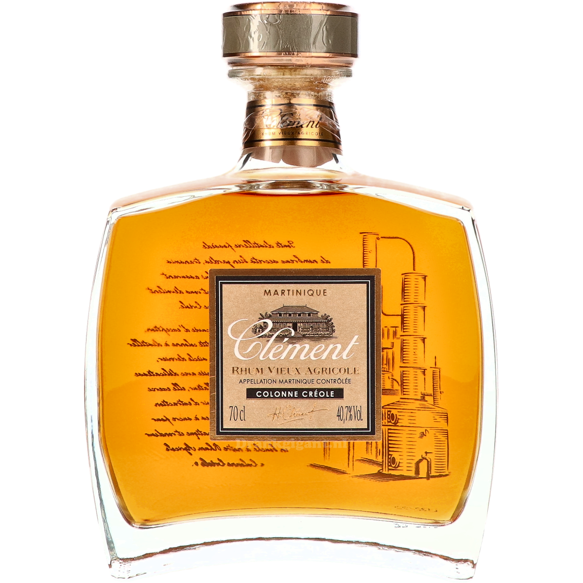 Clement Rhum Vieux Agricole Colonne Créole 70 cl