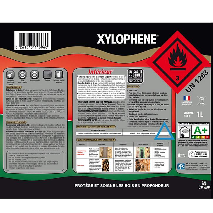Traitement meubles objets et parquets Xylophene 1L