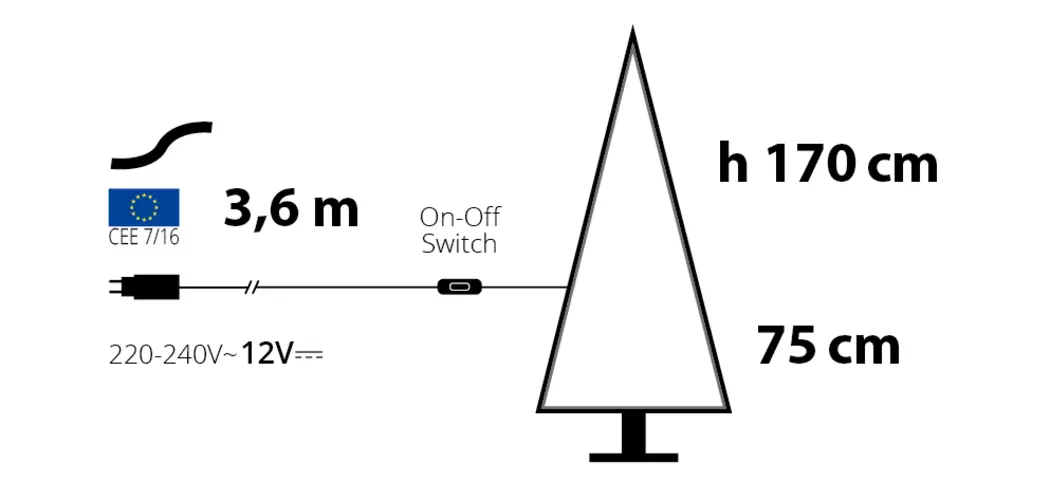 LED-Stehlampe Weihnachtsbaum