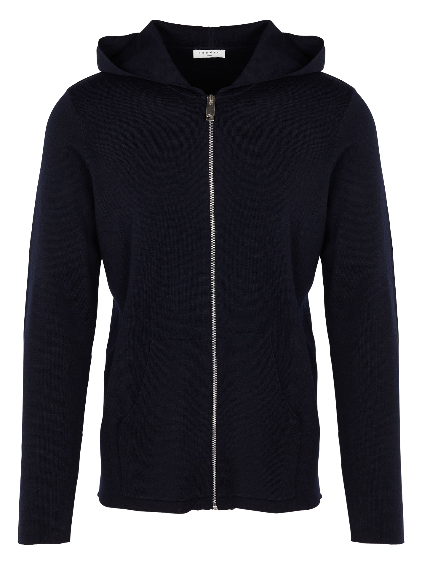 Gilet regular-fità capuche zippé en laine | Bleu