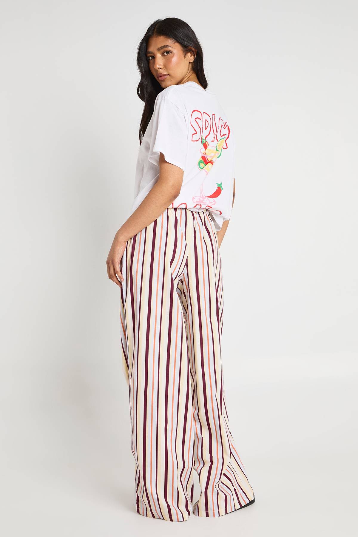 boohoo Pantalon Large En Popeline Avec Cordon De Serrage Coupe Tall