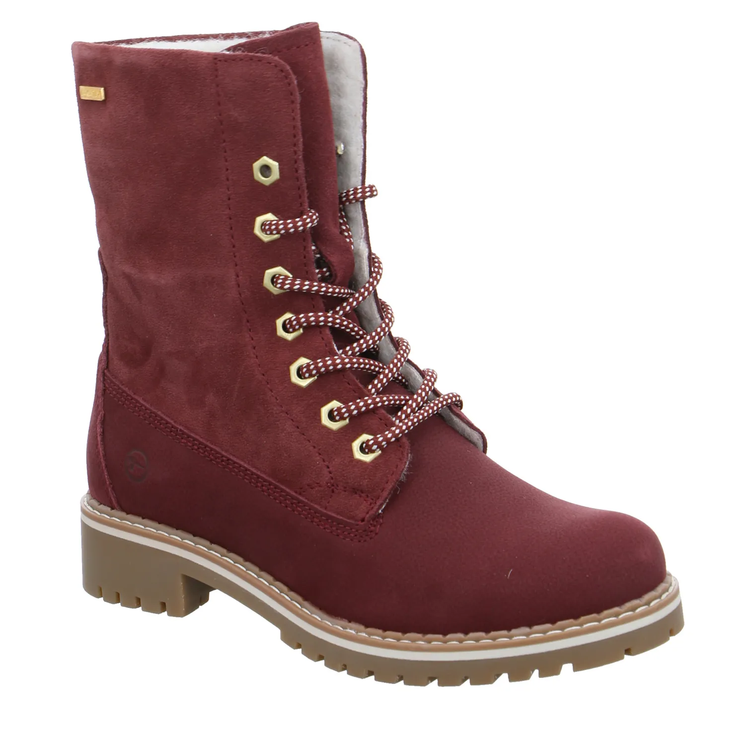 TAMARIS Boot Bordeau Leder  mit Tex-Membrane