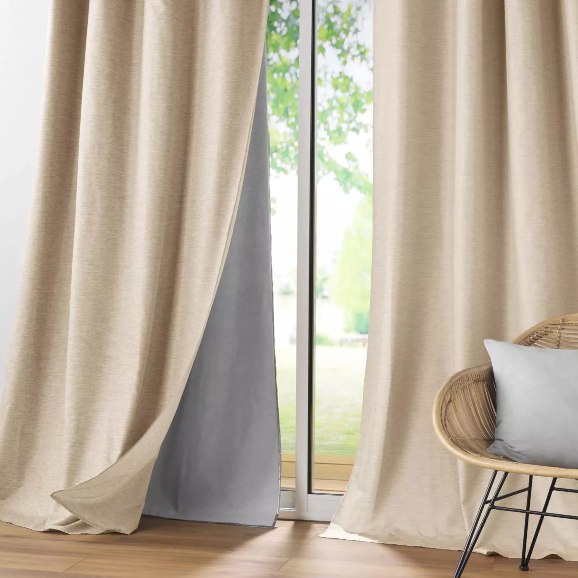 Rideau thermique doublure amovible (140 x 260 cm) Coverline Beige