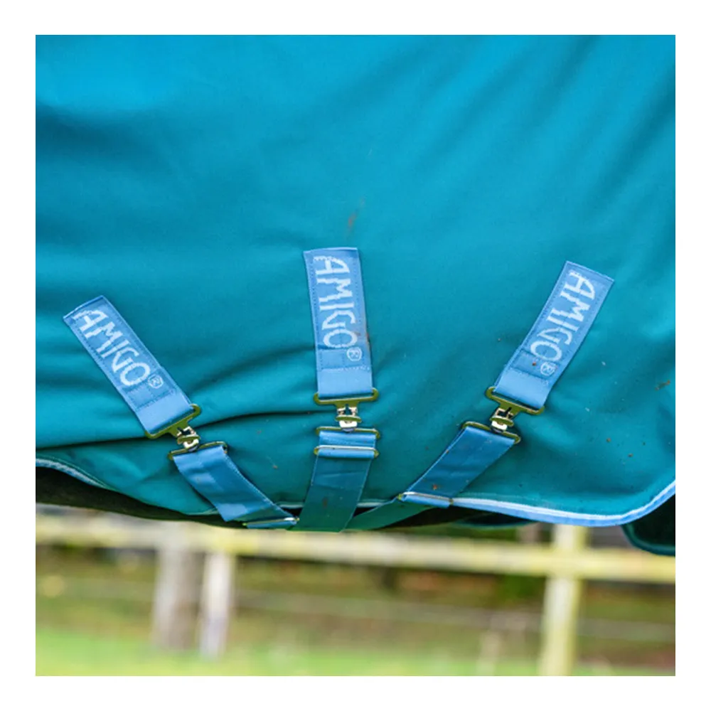 Horseware AMIGO BRAVO 12 WUG HVY 400G - Couverture de paddock storm green/turquoise/aqua