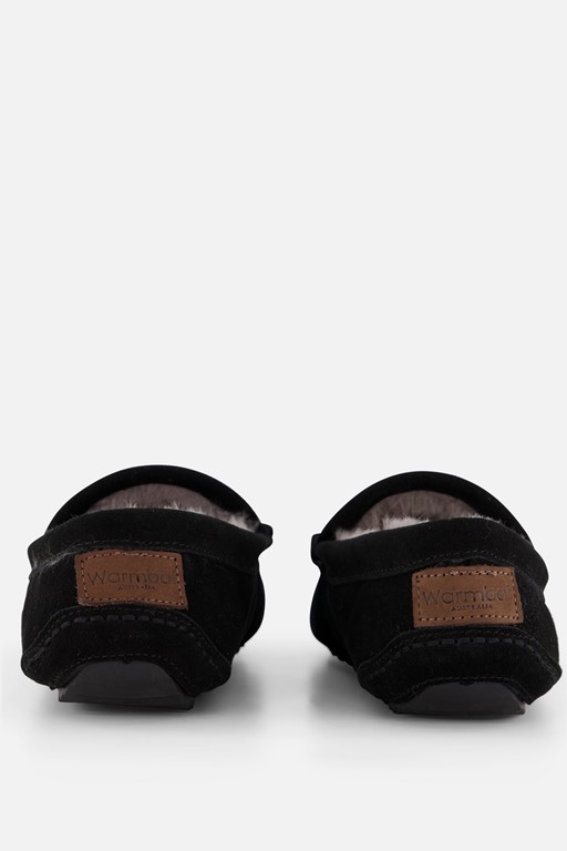 Warmbat Pantoffels zwart Suede