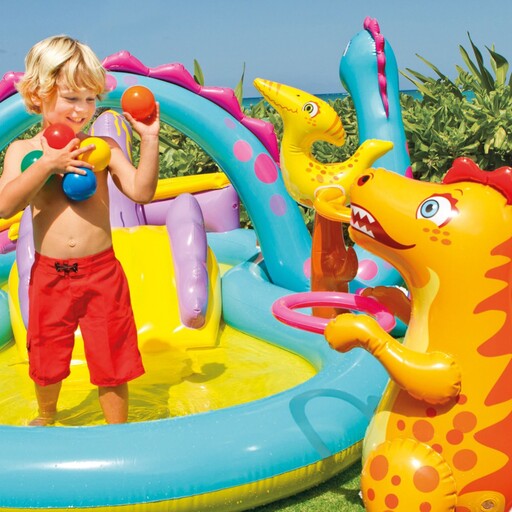 Centro de atividades inflável Intex Dinossauro 302x229x112 cm - 280 L