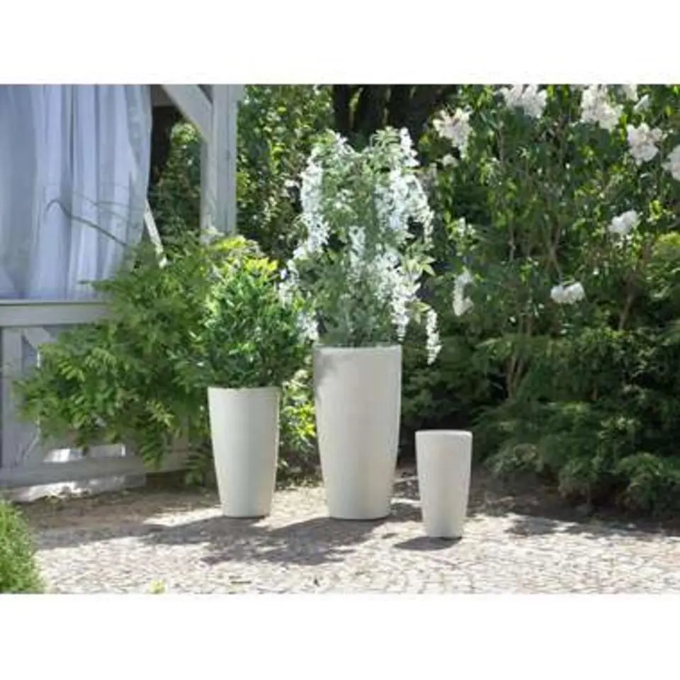 ABDERA - Plantenbak - Beige - 39 cm - Stenenmix