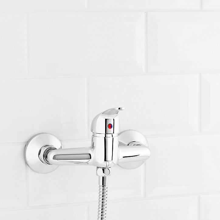 Mitigeur de douche mécanique entraxe 150 mm Arborg en laiton chromé