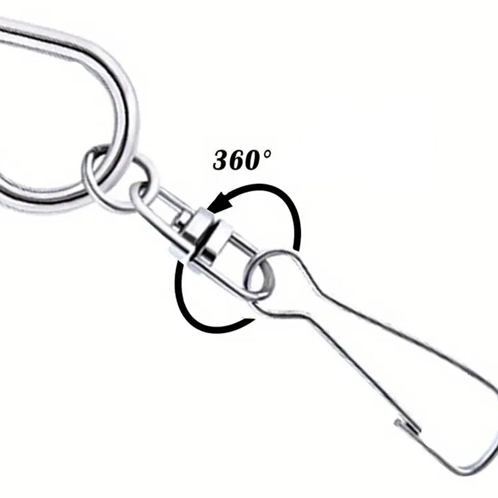 (8er Set) Edelstahl Haken 360 Grad Drehbarer Garten Clip für Pflanzentöpfe / Vogelhäuser / Windspiele  - Silber