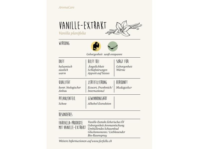 Farfalla Ätherisches Öl Vanille-Extrakt bio 5 ml Aromaöl mit süsslichem Duft
