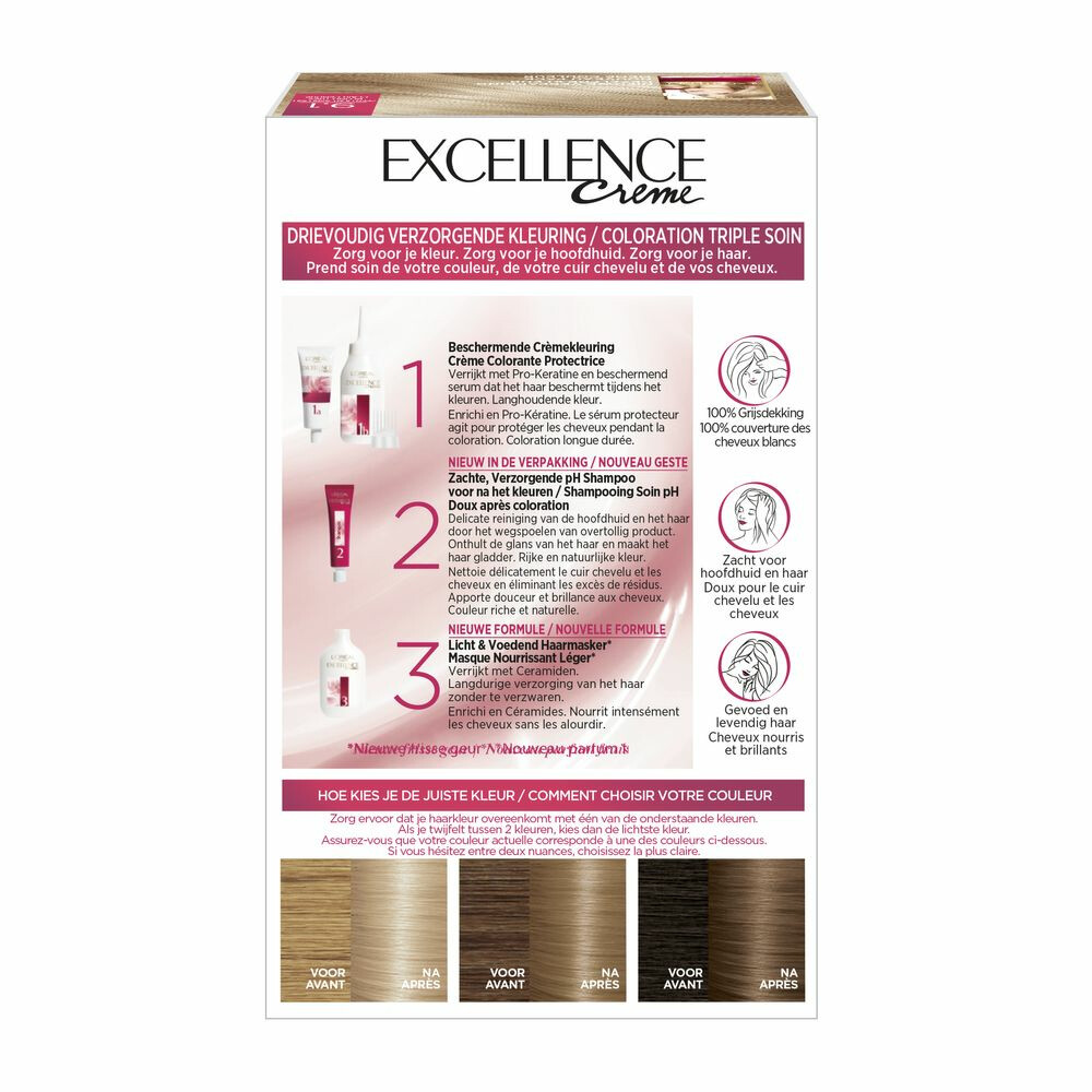 L'Oréal Excellence Crème Permanente Crèmekleuring 9.1 Zeer Licht Asblond