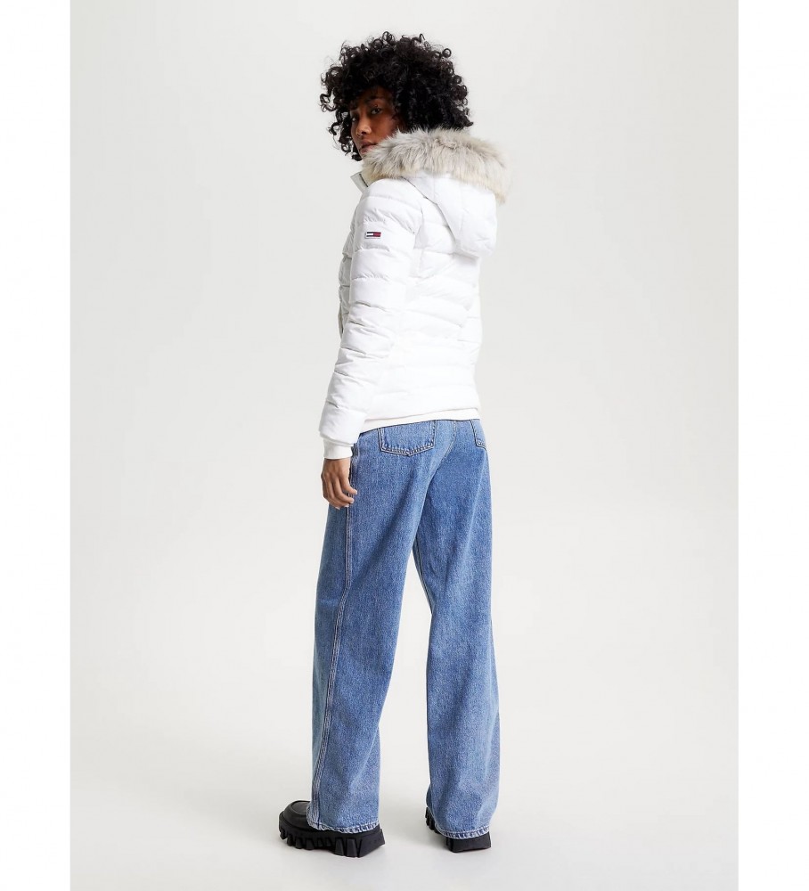 Jaqueta Tommy Jeans Essential Slim Fit com Capuz, Branca